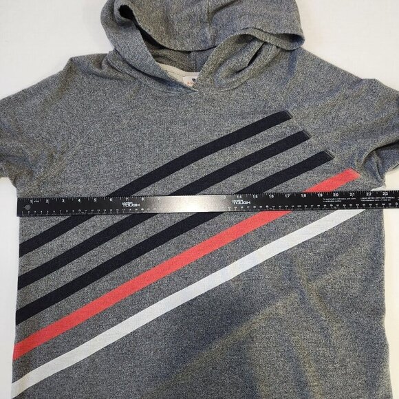 Sundry Pullover Diagonal‎ Stripe Hoodie Womens M (2) Gray French Terry Comfort - Picture 6 of 10